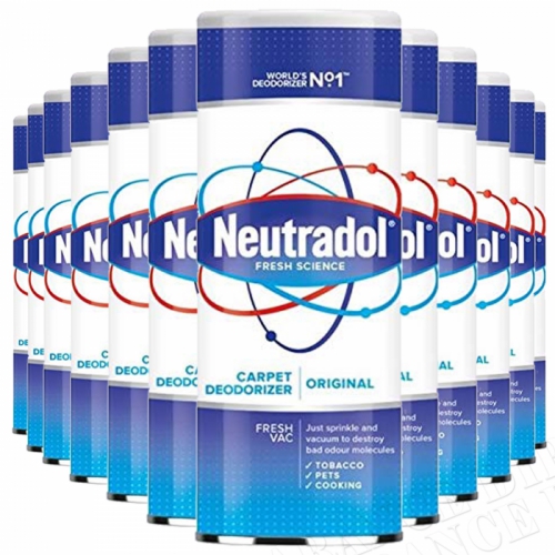 12 x Neutradol Original Carpet Odour Destroyer Air Freshner Vac n Clean 350g
