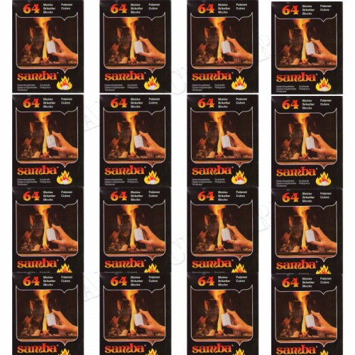 16 P/KS OF SAMBA FIRELIGHTERS 64 BLOCKS THAT'S 1,024 FIRE LIGHTERS IN TOTAL