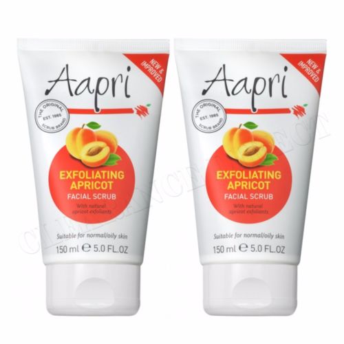 2 x Aapri Exfoliating Apricot Face Facial Scrub Cream 150ml New Improved Formula