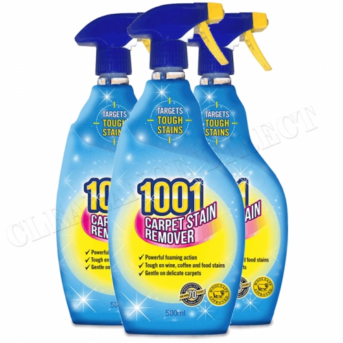1001 Carpet & Rug Sofa Cleaner Stain Remover Spray, Shampoo, Mousse Mix  Pack 3