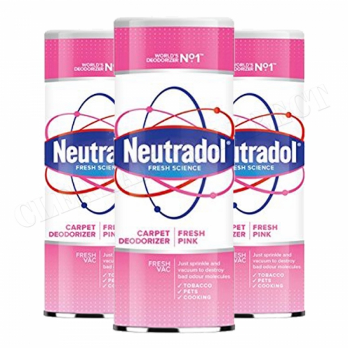 3 x Neutradol Fresh Pink Carpet Odour Destroyer Air Freshner Vac n Clean 350g