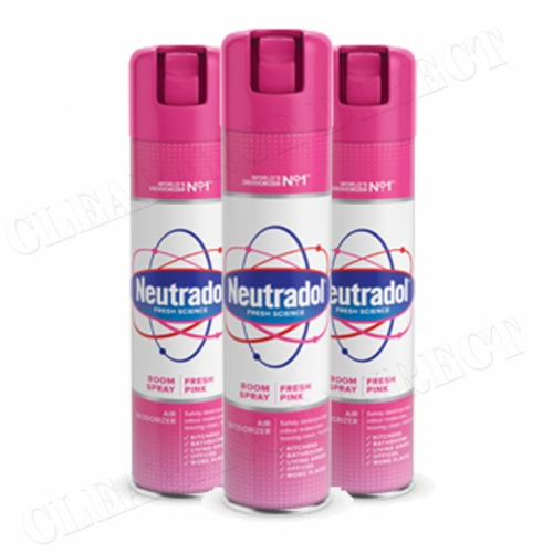 3 x Neutradol Fresh Pink Odour Destroyer Air Freshner Room Spray 300ml