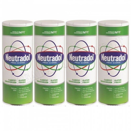 4 x Neutradol Super Fresh Carpet Odour Destroyer Air Freshner Vac n Clean 400g