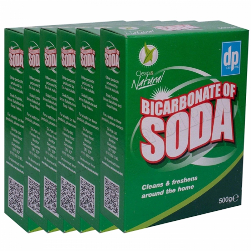6 x DRI-PAK BICARBONATE OF SODA 500g BOXED CLEANS & FRESHENS AROUND THE HOME