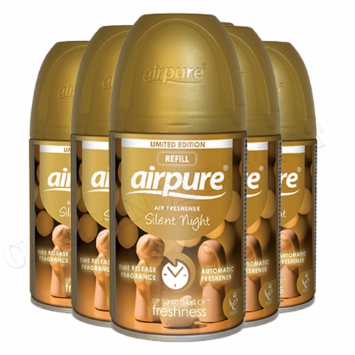 Airpure Air Freshener Automatic Silent Night Christmas Limited Editio 250ml x 6