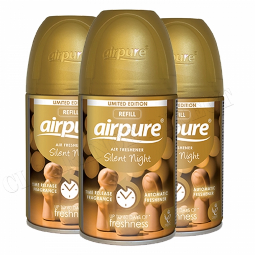 Airpure Air Freshener Automatic Silent Night Christmas Limited Edition 250ml x 3