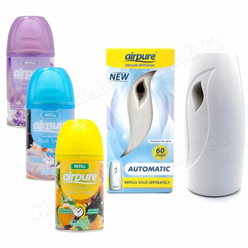 Airpure Air Freshner Automatic Spray Machine 3x Fragrances Refills FREE POSTAGE