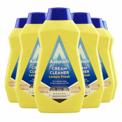 Astonish Cream Cleaner 500ml Lemon Fresh 6 Pack kitchen Bathroom Vegan Friendly