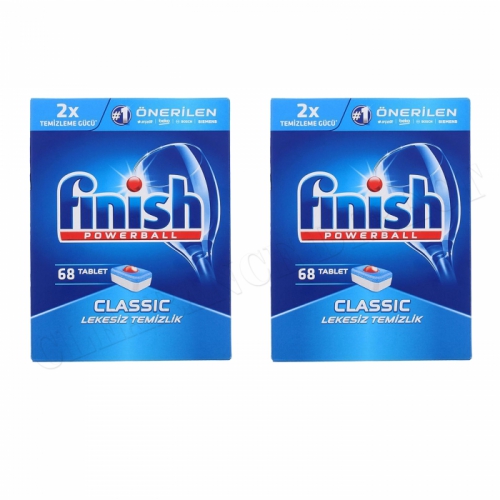 Finish Powerball Classic Dishwasher Tablets 68 Household Products x 2